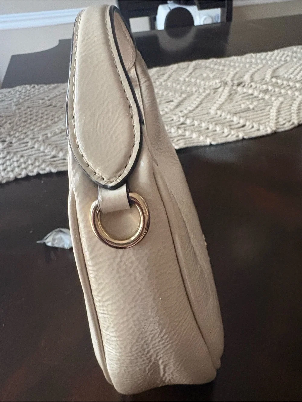COACH Carmen Mini Bag fast shipping no straps EUC beige color